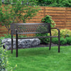 Gardeon Steel Modern Garden Bench - Black Deals499