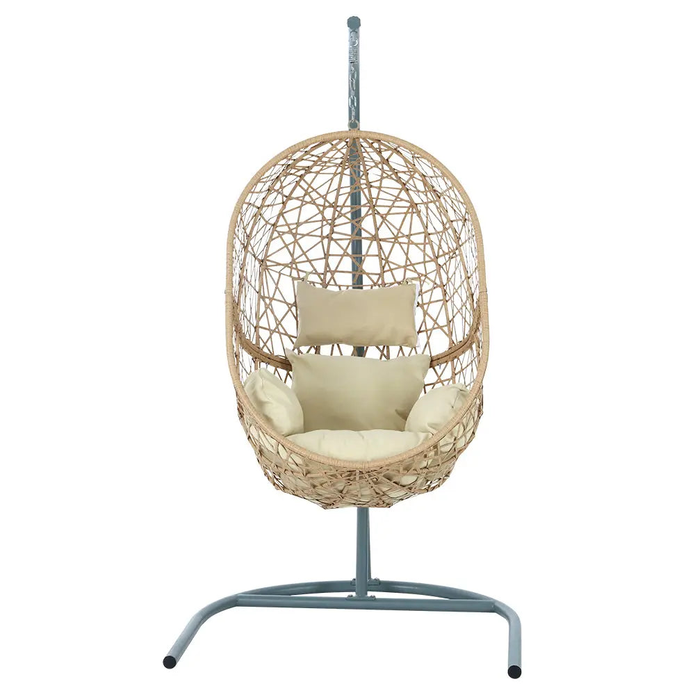 Gardeon Swing Chair Egg Hammock With Stand Outdoor Furniture Wicker Seat Yellow from Deals499 at Deals499