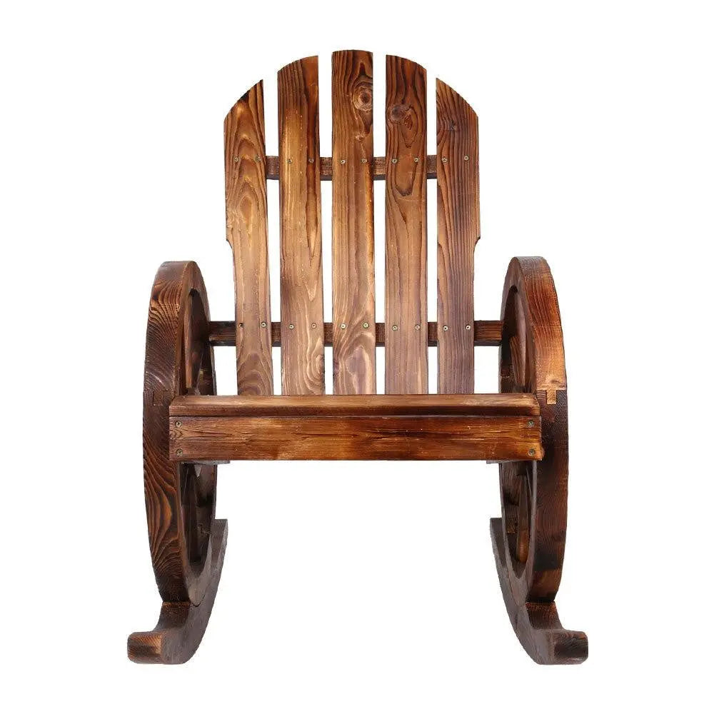 Gardeon Wagon Wheels Rocking Chair - Brown Deals499