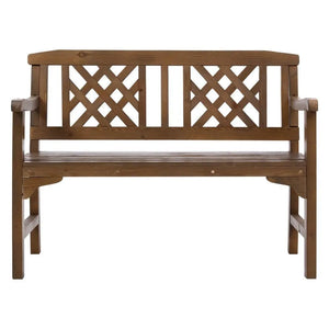 Gardeon Wooden Garden Bench 2 Seat Patio Furniture Timber Outdoor Lounge Chair Natural Deals499