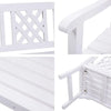 Gardeon Wooden Garden Bench 2 Seat Patio Furniture Timber Outdoor Lounge Chair White Deals499
