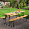Gardeon Wooden Outdoor Foldable Bench Set - Natural Deals499