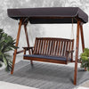 Gardeon Wooden Swing Chair Garden Bench Canopy 3 Seater Outdoor Furniture Deals499
