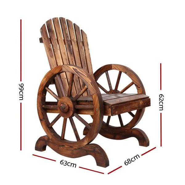 Gardeon Wooden Wagon Chair Outdoor Deals499
