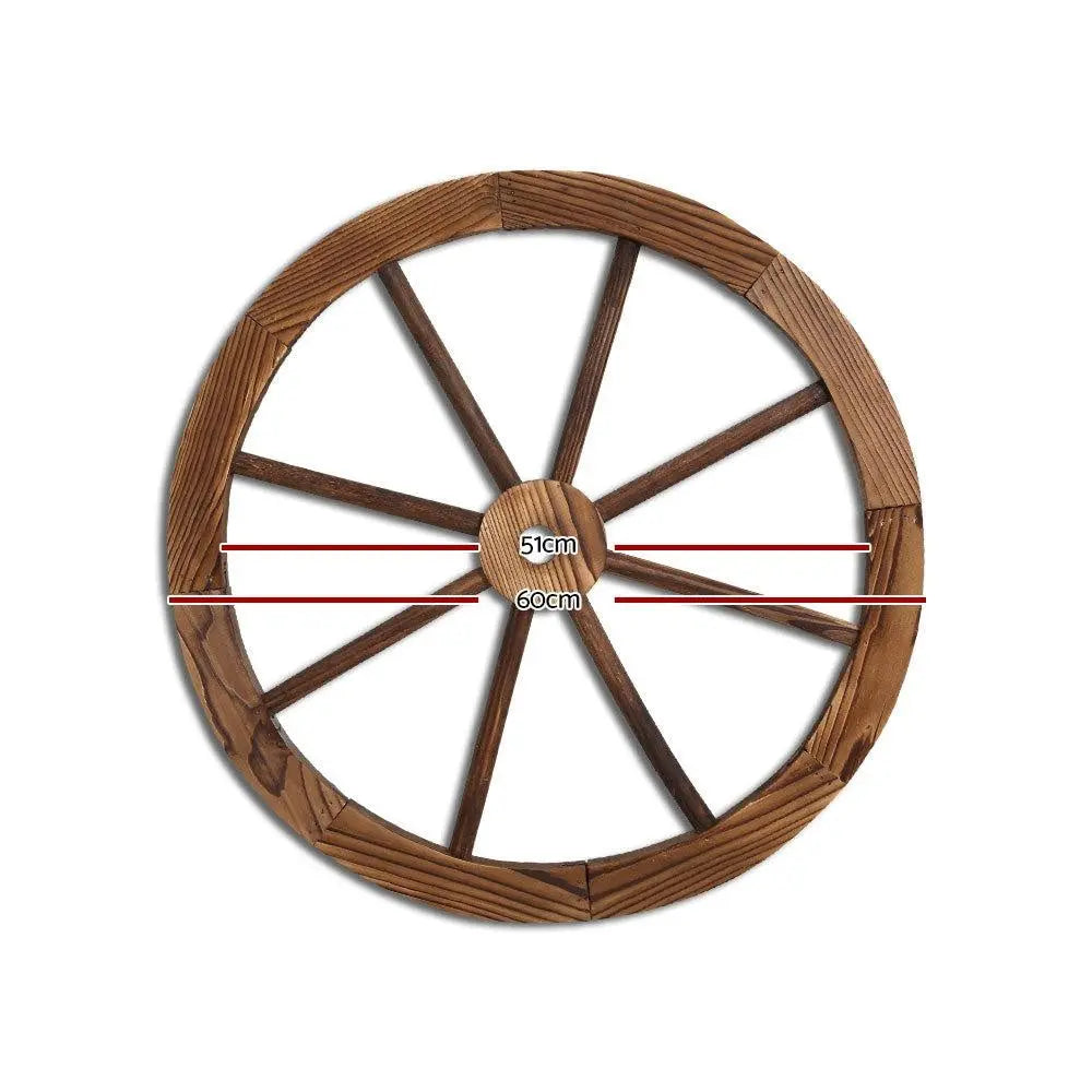 Gardeon Wooden Wagon Wheel X2 Deals499