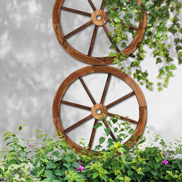Gardeon Wooden Wagon Wheel X2 Deals499