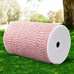 Giantz 2000M Polywire Roll Electric Fence Energiser Stainless Steel Poly Wire Deals499