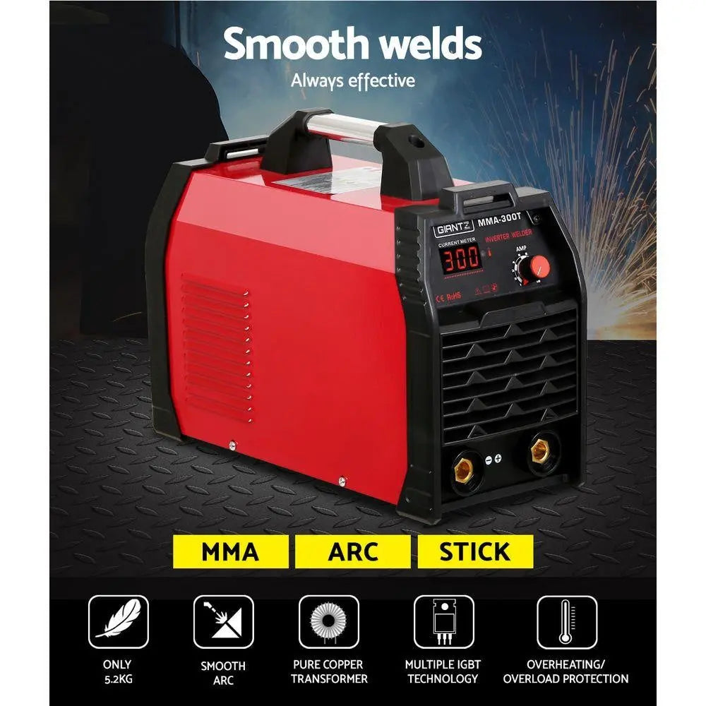 Giantz 300Amp Inverter Welder MMA ARC iGBT DC Gas Welding Machine Stick Portable Deals499