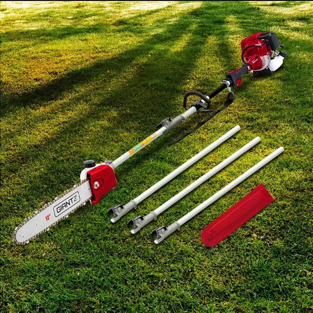 Giantz 4 Stroke Pole Chainsaw Petrol Chain Saw Brush Cutter Brushcutter Tree Deals499