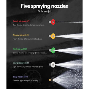 Giantz 4800PSI 20M Petrol High Pressure Cleaner Washer Water Jet Hose Gurney Deals499