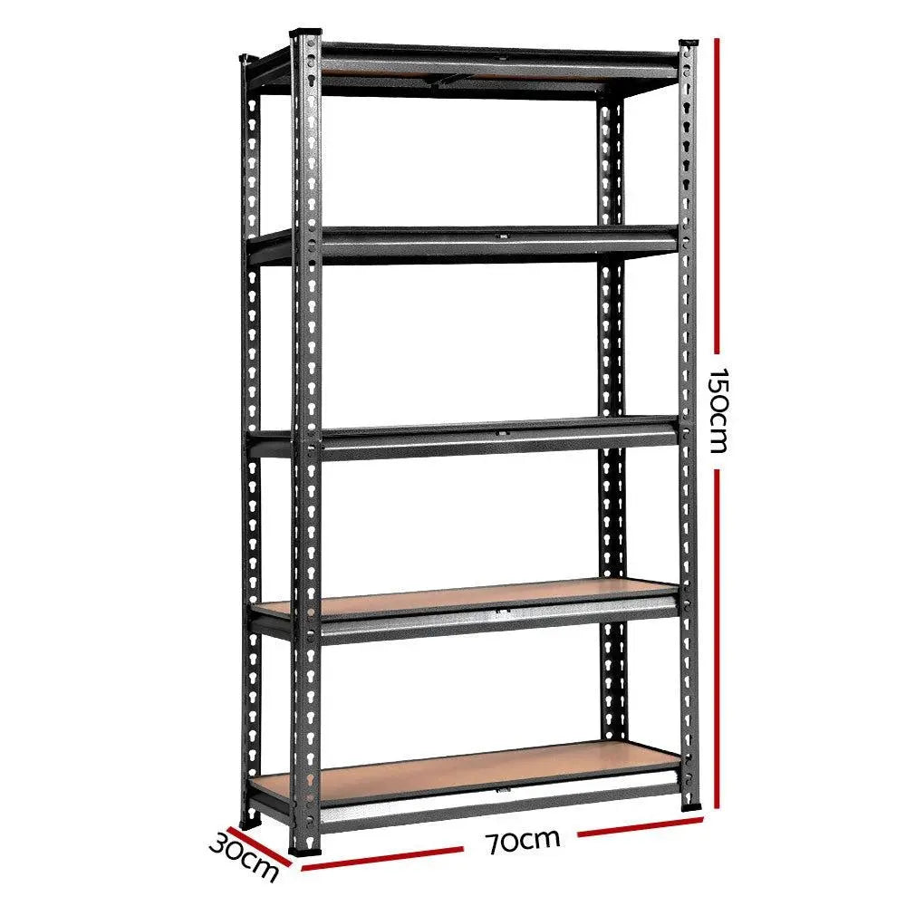 Giantz 5x1.5M Warehouse Racking Shelving Storage Rack Steel Garage Shelf Shelves Deals499
