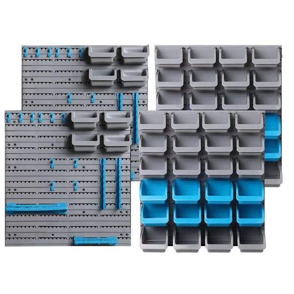 Giantz 88 Parts Wall-Mounted Storage Bin Rack Tool Garage Shelving Organiser Box Deals499