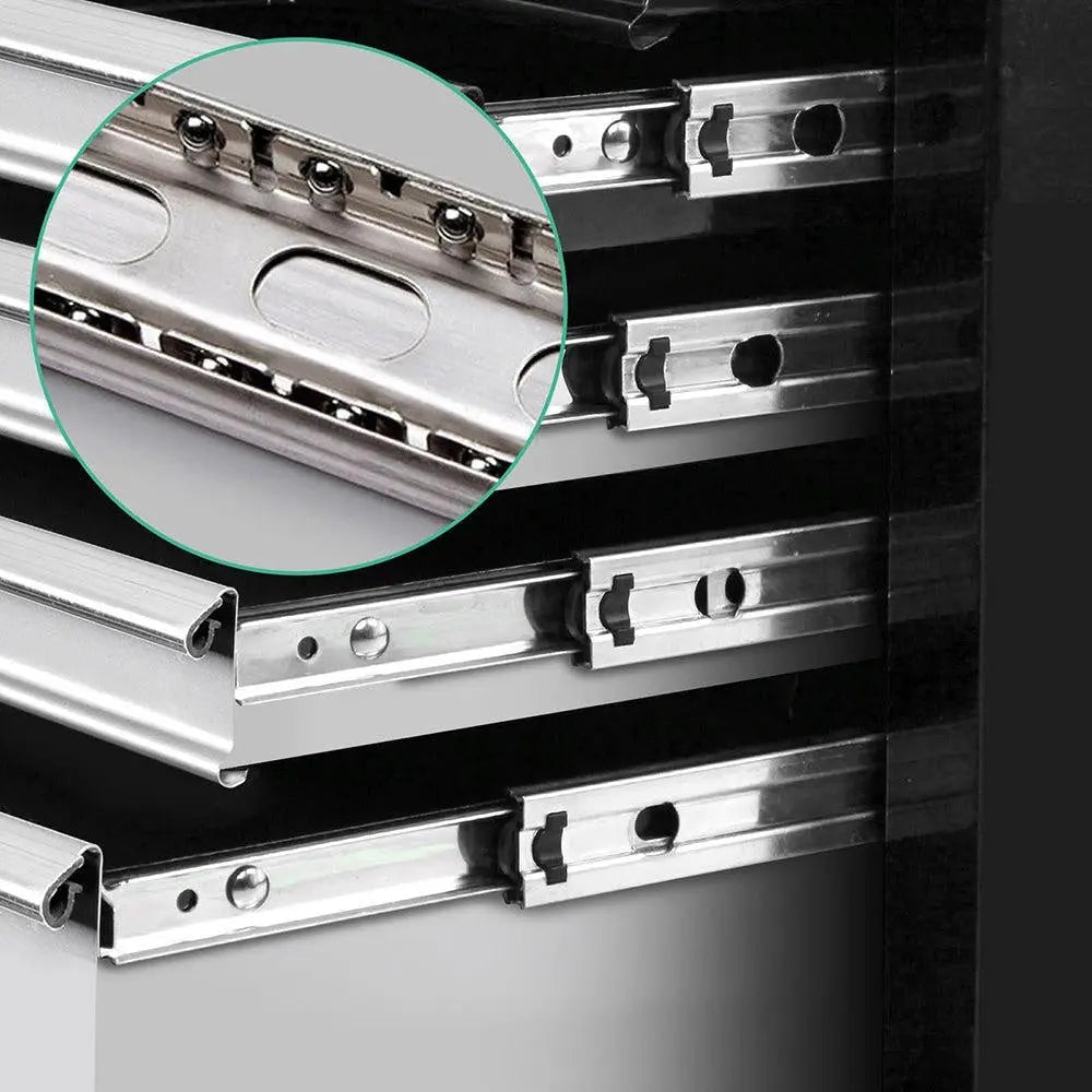 Giantz 9 Drawer Mechanic Tool Box Storage - Black & Grey Deals499