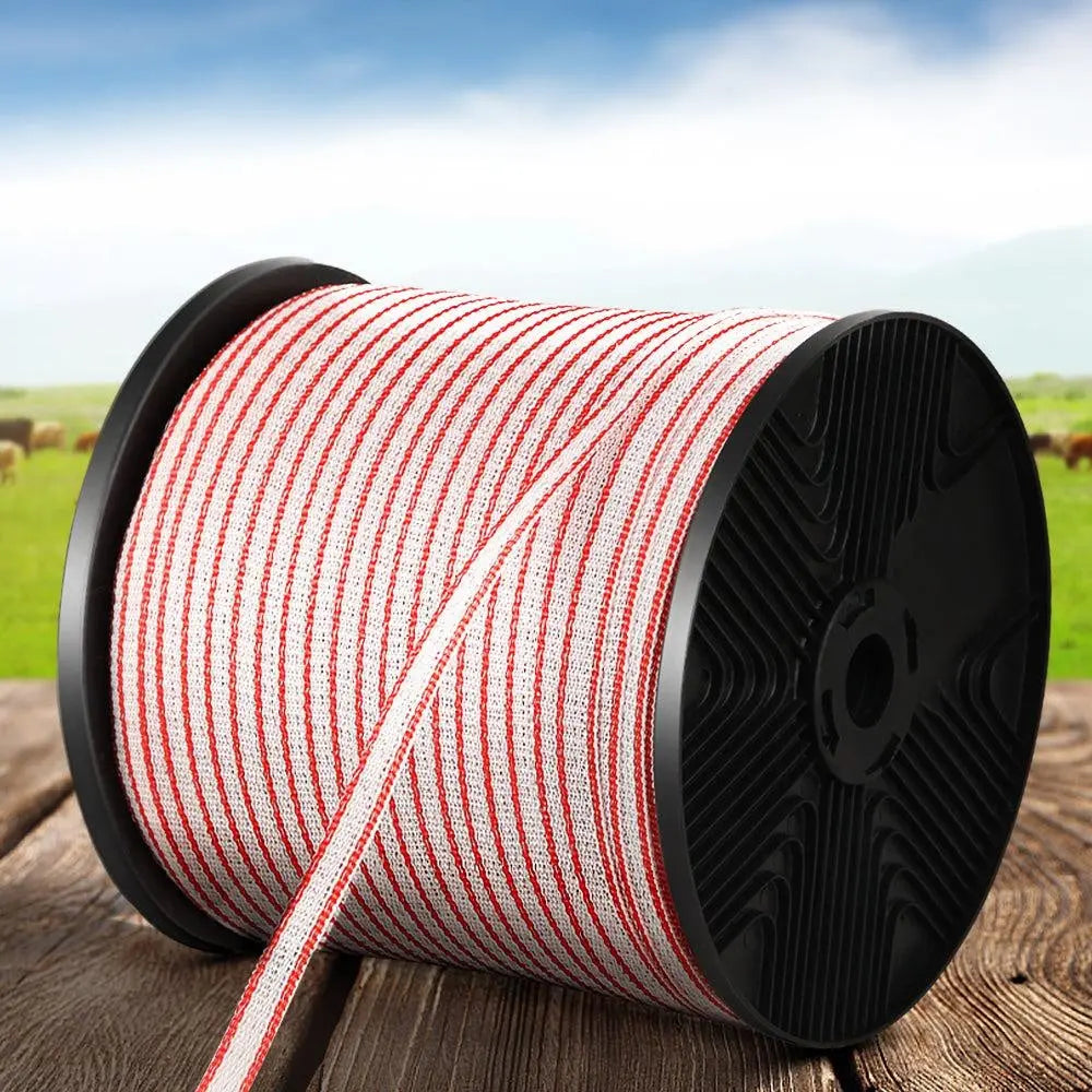 Giantz Electric Fence Wire 400M Tape Fencing Roll Energiser Poly Stainless Steel Deals499