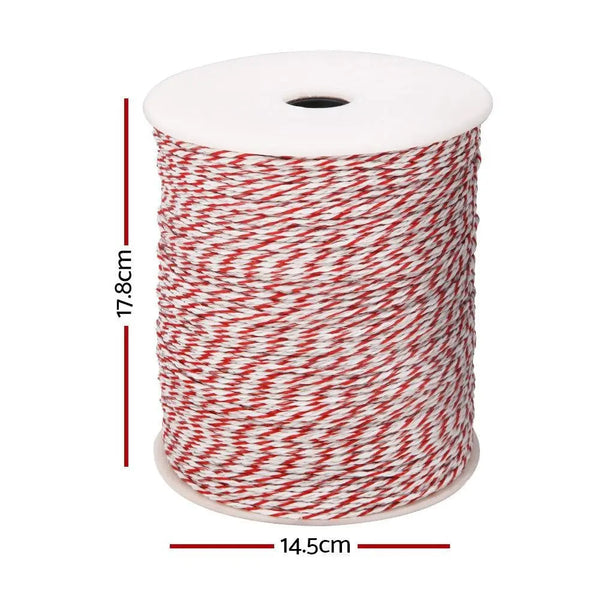 Giantz Electric Fence Wire 500M Fencing Roll Energiser Poly Stainless Steel Deals499