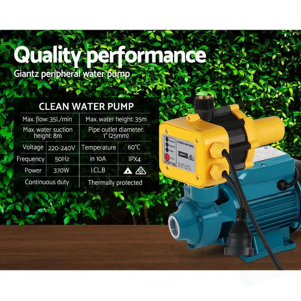 Giantz Peripheral Pump Auto Controller Clean Water Garden Farm Rain Irrigation Deals499