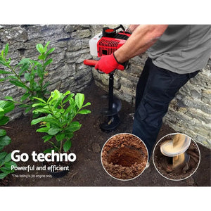 Giantz Post Hole Digger Diggers Petrol Complete 80CC Motor Only Earth Auger Deals499