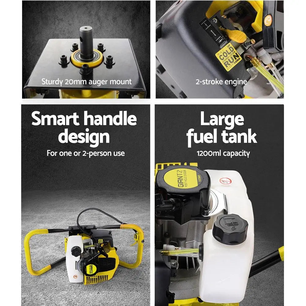 Giantz Post Hole Digger Only Engine 80CC Petrol Motor Diggers Earth Auger Deals499
