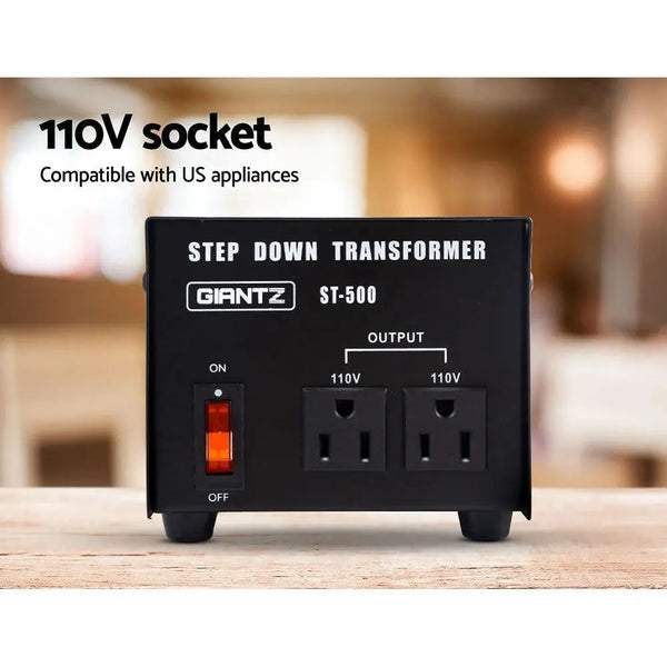 Giantz Stepdown Transformer 500W 240V to 110V Deals499