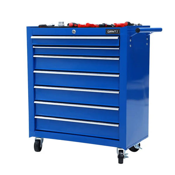 Giantz Tool Chest and Trolley Box Cabinet 7 Drawers Cart Garage Storage Blue Deals499