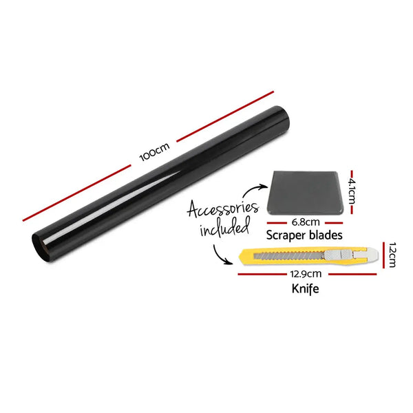 Giantz Window Tint Film Black Commercial Car Auto House Glass 100cm*30m VLT 15% Deals499