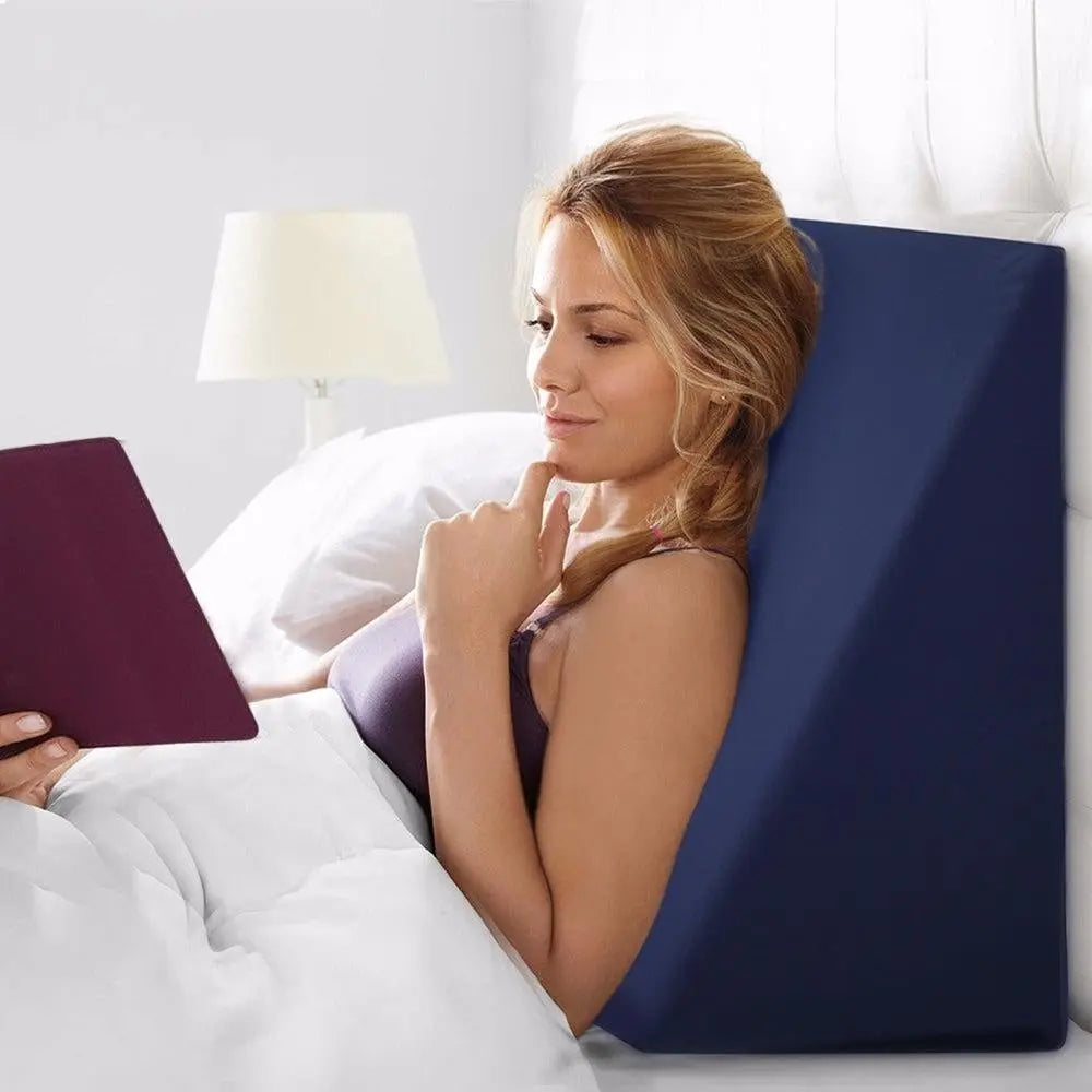 Giselle Bedding Foam Wedge Back Support Pillow - Blue Giselle