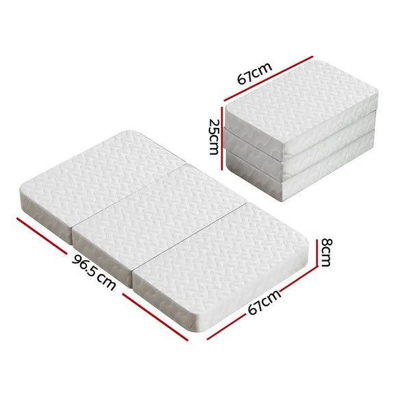 Giselle Bedding Foldable Mattress Folding Foam Cot Bed White from Deals499 at Deals499