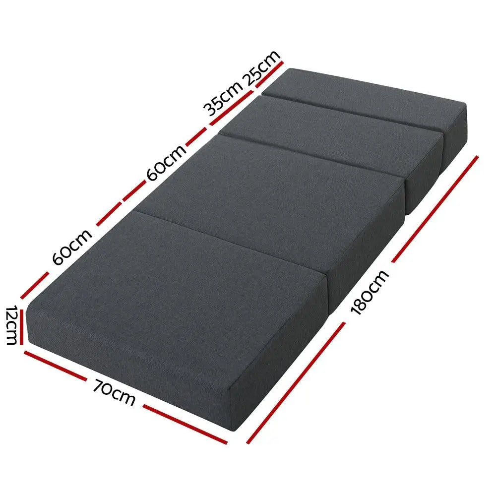 Giselle Bedding Folding Mattress Foldable Portable Bed Floor Mat Camping Pad Giselle