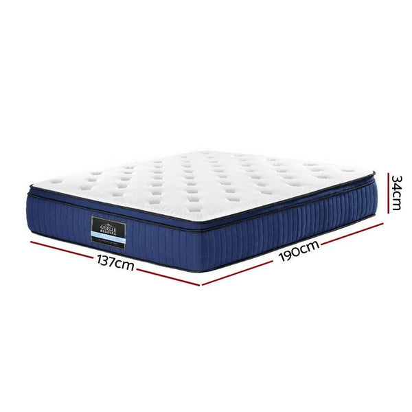 Giselle Bedding Franky Euro Top Cool Gel Pocket Spring Mattress 34cm Thick  Double Giselle