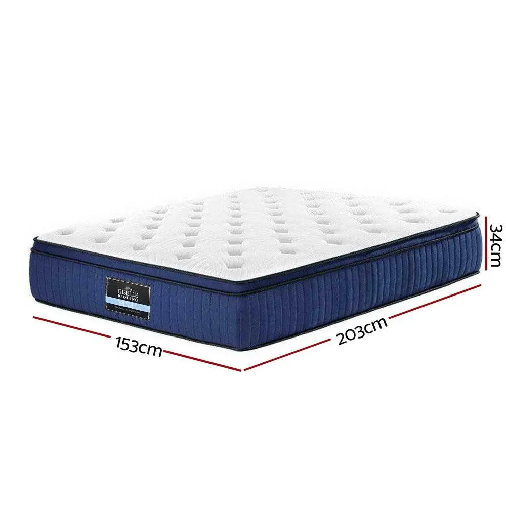 Giselle Bedding Franky Euro Top Cool Gel Pocket Spring Mattress 34cm Thick  Queen Giselle
