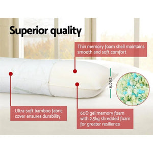 Giselle Bedding Full Body Memory Foam Pillow Giselle