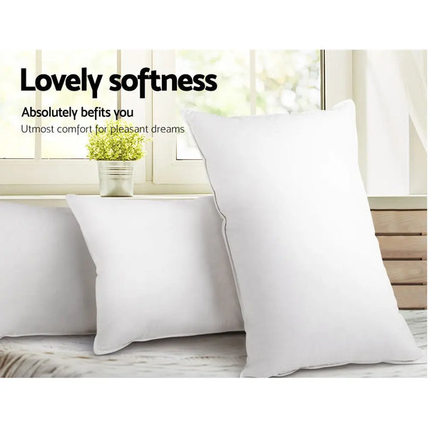 Giselle Bedding King Size 4 Pack Bed Pillow Medium*2 Firm*2 Microfibre Fiiling Deals499