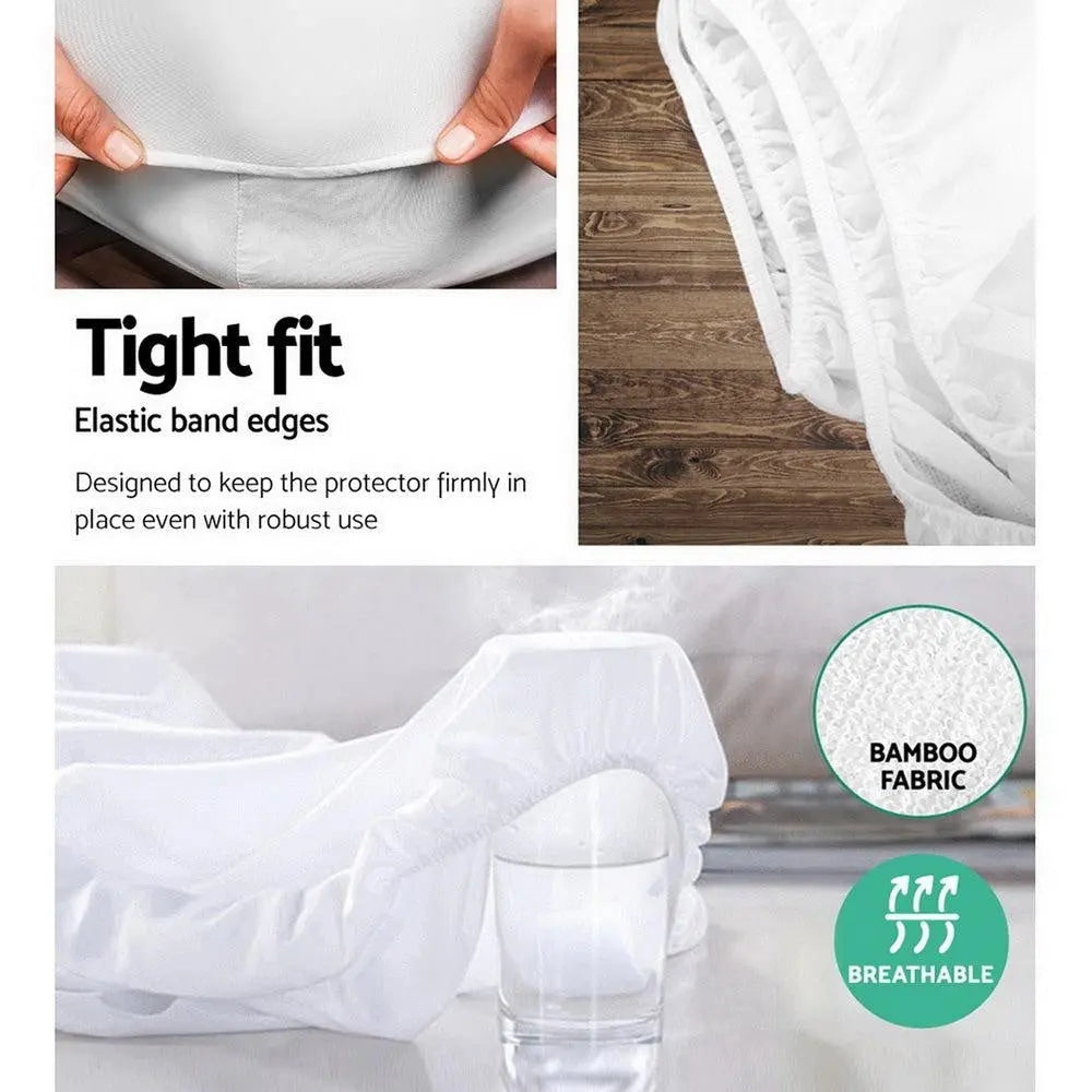 Giselle Bedding King Size Waterproof Bamboo Mattress Protector Giselle