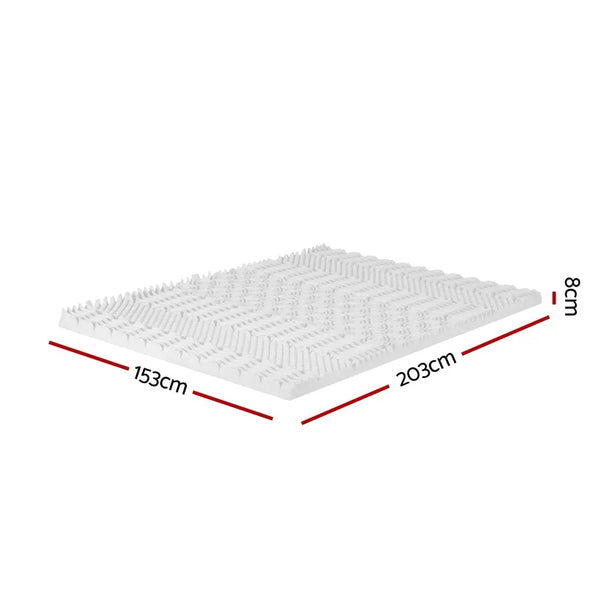 Giselle Bedding Memory Foam Mattress Topper 7-Zone Airflow Pad 8cm Queen White from Deals499 at Deals499