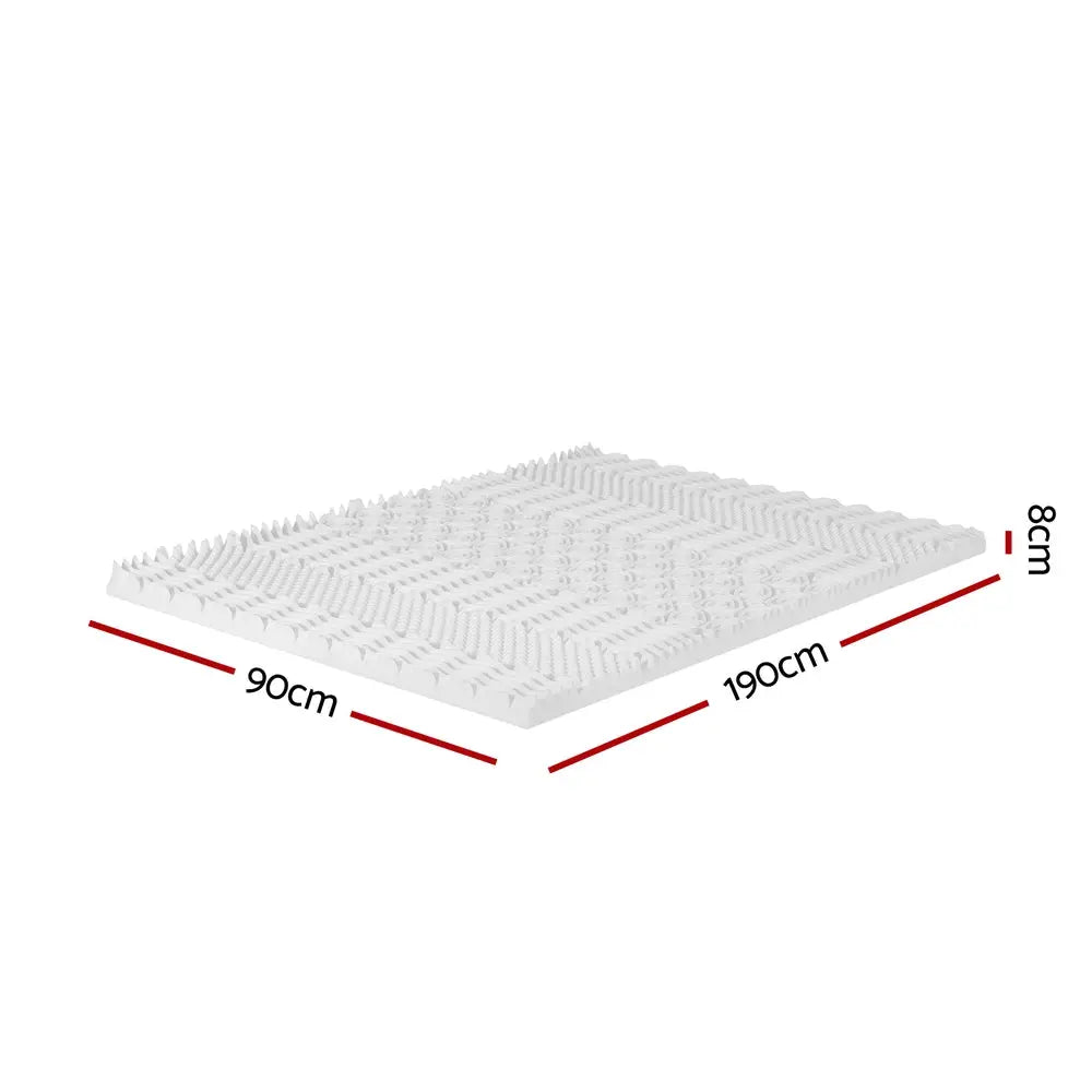 Giselle Bedding Memory Foam Mattress Topper 7-Zone Airflow Pad 8cm Single White from Deals499 at Deals499