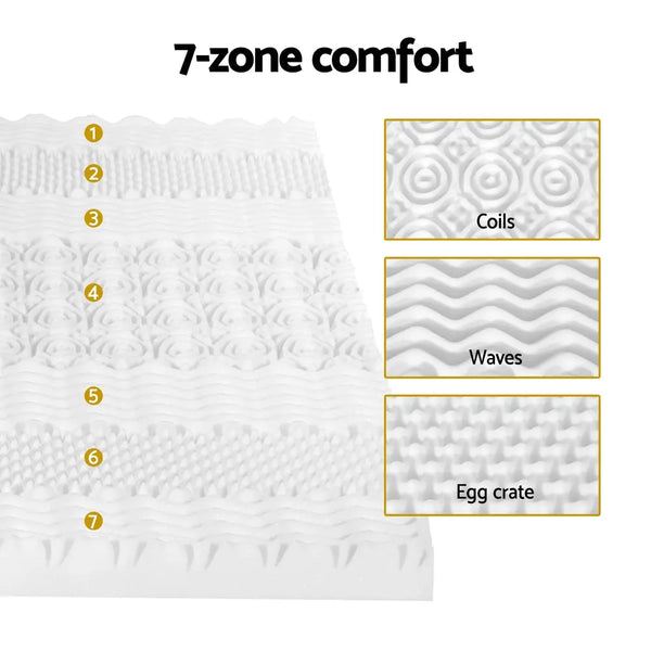 Giselle Bedding Memory Foam Mattress Topper 7-Zone Airflow Pad 8cm Single White from Deals499 at Deals499