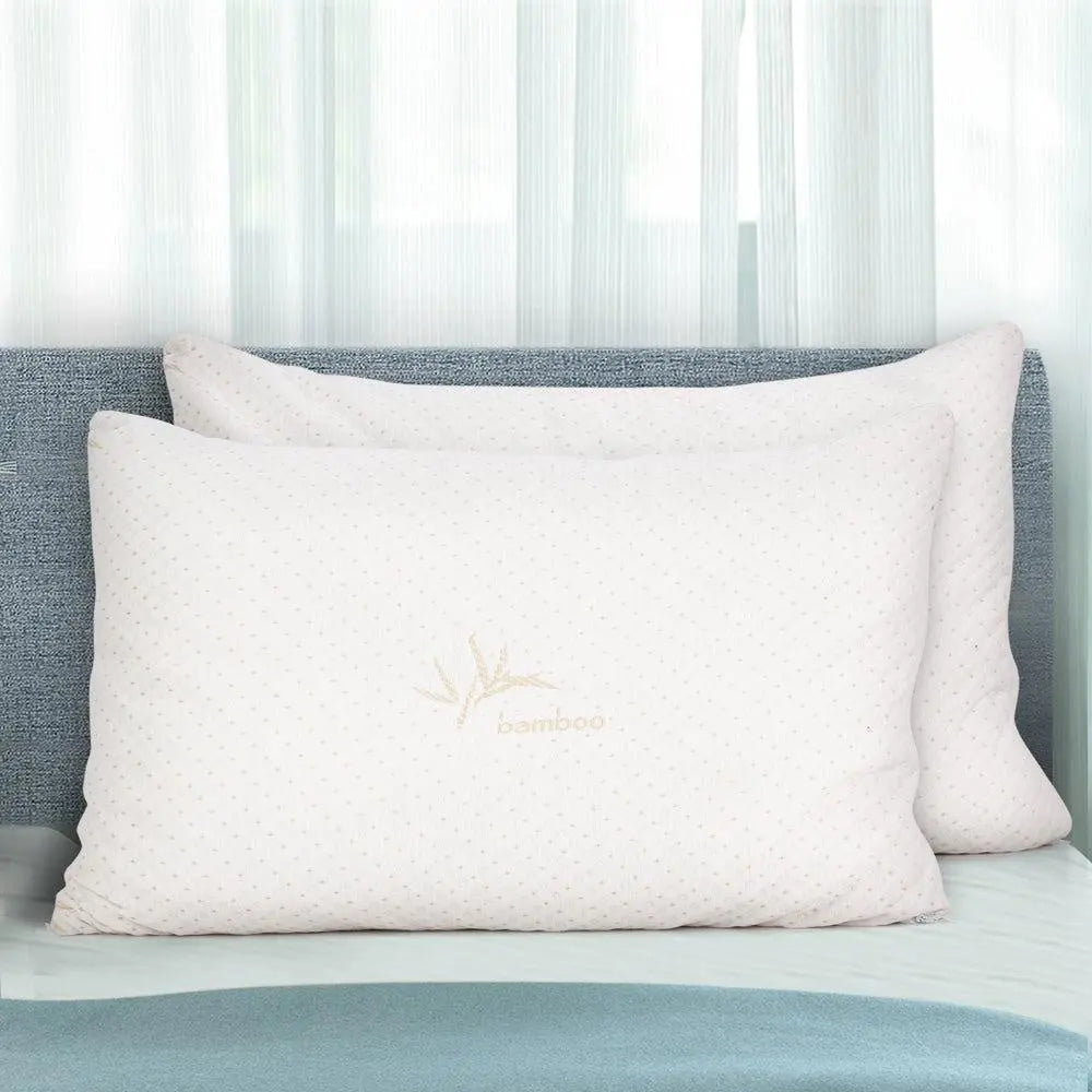 Giselle Bedding Set of 2 Single Bamboo Memory Foam Pillow Giselle