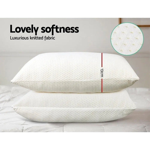 Giselle Bedding Set of 2 Visco Elastic Memory Foam Pillows Giselle