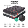 Giselle King Mattress Topper Pillowtop 1000GSM Charcoal Microfibre Bamboo Fibre Filling Protector Giselle
