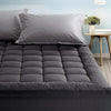 Giselle King Mattress Topper Pillowtop 1000GSM Charcoal Microfibre Bamboo Fibre Filling Protector Giselle