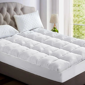 Giselle King Single Mattress Topper Bamboo Fibre Pillowtop Protector Giselle