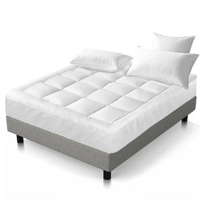 Giselle King Single Mattress Topper Pillowtop 1000GSM Microfibre Filling Protector Giselle