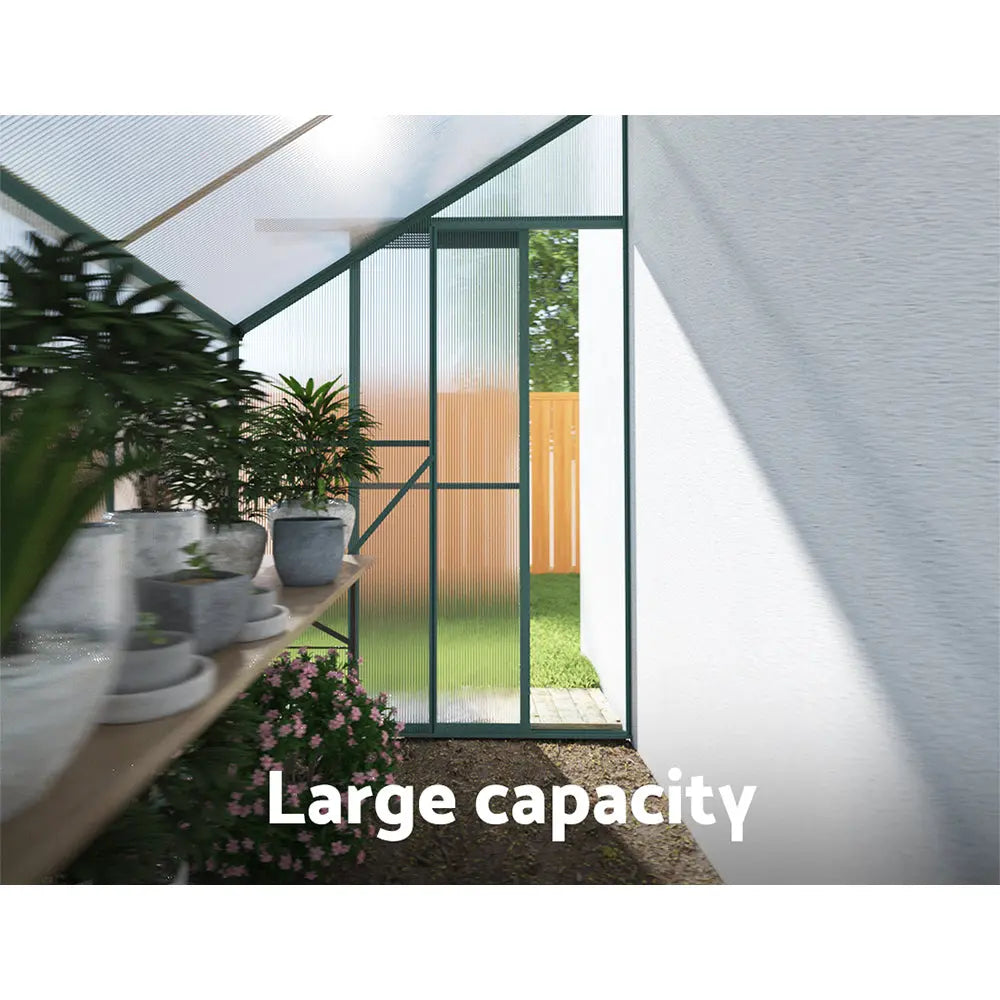 Greenfingers Greenhouse Aluminium Polycarbonate Green House Garden Shed1.9x1.27M Deals499