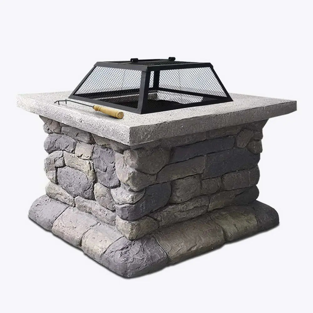Grillz Fire Pit Outdoor Table Charcoal Garden Fireplace Backyard Firepit Heater Deals499
