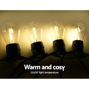Jingle Jollys 23m LED Festoon String Lights 20 Bulbs Kits Wedding Party Christmas S14 Deals499