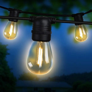 Jingle Jollys 41m LED Festoon String Lights 40 Bulbs Kits Wedding Party Christmas S14 Deals499