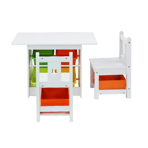 Keezi 3 PCS Kids Table and Chairs Set Children Furniture Play Toys Storage Box Deals499