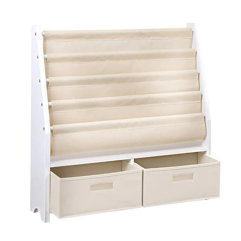 Keezi 4 tier Kids Bookshelf Wooden Bookcase Children Toy Organiser Display Rack Deals499