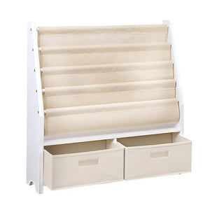Keezi 4 tier Kids Bookshelf Wooden Bookcase Children Toy Organiser Display Rack Deals499
