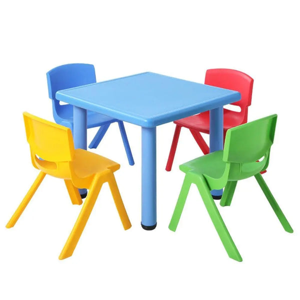 Keezi 5 Piece Kids Table and Chair Set - Blue Deals499
